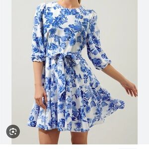 Sugarlips Blue and White Mini Dress